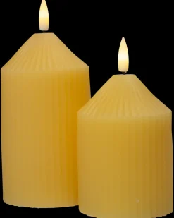 LED-vokslys 2-pak - påskegul| Lys Og Olielamper