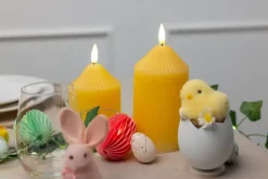 LED-vokslys 2-pak - påskegul| Lys Og Olielamper