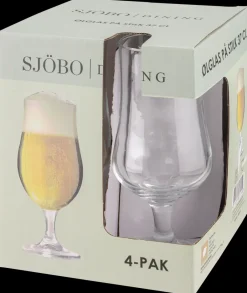 SJÖBO Ølglas på stilk 37 cl 4-pak| Drikkeglas Og Vinglas