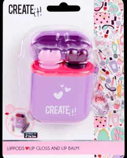 CREATEit! Lippod med læbepomade og lipgloss - Assorterede farver| Kosmetik Og Personlig Pleje