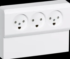 LK OPUS 66 Stikkontakt med panel trippel m/jord| Afbrydere Og Stikkontakter