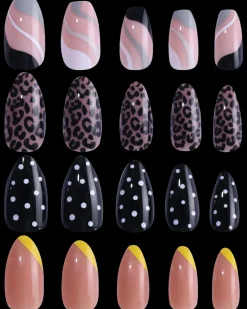 Lovelish Press-on Nails Retro - assorterede design| Kosmetik Og Personlig Pleje