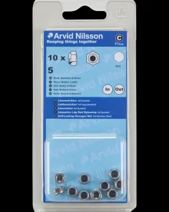 Arvid Nilsson Låsemøtrik A4 M5 10-pak| Maskinskruer, Bolte Og Møtrikker