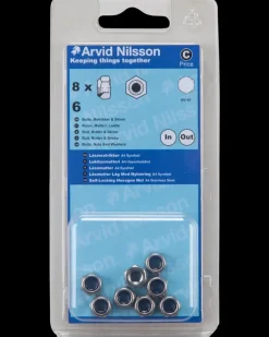 Arvid Nilsson Låsemøtrik A4 M6 8-pak| Maskinskruer, Bolte Og Møtrikker