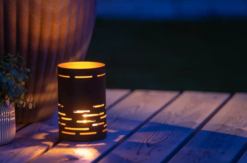 SJÖBO Lysestage 15 cm - sort og guld| Dekoration|Øvrigt Havetilbehør