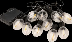 Lyskæde med pære og timer 10 stk. udendørs| Øvrigt Havetilbehør|Øvrig Belysning