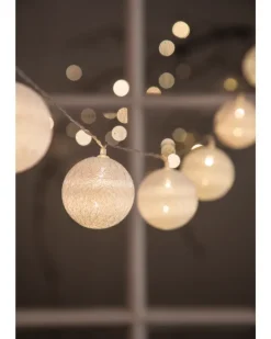 Lyskugler Ø6 cm 10 stk. - hvid| Dekoration