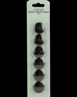 Magneter 30 mm 6-pak - assorteret farve| Kontorartikler