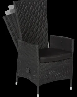 Malaga Justerbar stol - Sort| Havestole