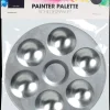 Malerpalette metal rund| Øvrige Hobbyartikler