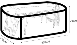 Møbelovertræk 76 x 135 x 230 cm - sort| Overtræk