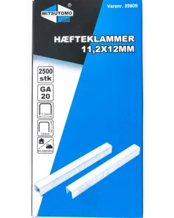 MITSUTOMO AIR Hæfteklammer 11,2 x 12 mm 2500 stk.| Søm, Klammer, Stifter Mm.