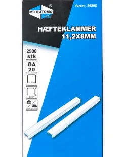 MITSUTOMO AIR Hæfteklammer 11,2 x 8 mm 2500 stk.| Søm, Klammer, Stifter Mm.