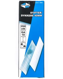 MITSUTOMO AIR Stifter/dykkere 40 mm 2500 stk.| Søm, Klammer, Stifter Mm.