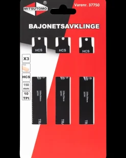 Mitsutomo Bajonetsavklinge træ 150 mm 3-pak| Bajonetsavklinger