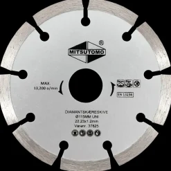 Mitsutomo Diamantskæreskive Ø115 mm - uni| Skære- Og Slibeskiver