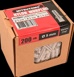 Mitsutomo Nylon murplug 5 mm 200 stk.| Dyvler Og Plugs