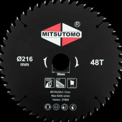 Mitsutomo Rundsavsklinge Ø216 x 30 mm 48T| Rundsavsklinger