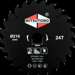 Mitsutomo Rundsavsklinge Ø216 x 30 mm 24T| Rundsavsklinger