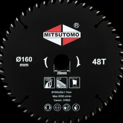 Mitsutomo Rundsavsklinge Ø160 x 20 mm 48T| Rundsavsklinger