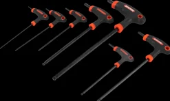 Mitsutomo Stiftnøglesæt med T-greb 7 dele| Stifte, Unbraco Og Torx