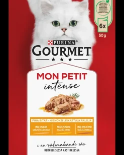 Gourmet Mon Petit Intense - 6 x 50 g| Hundefoder, Kattemad Og Godbidder