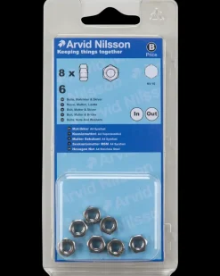 Arvid Nilsson Møtrik A4 syrefast M6 8-pak| Maskinskruer, Bolte Og Møtrikker