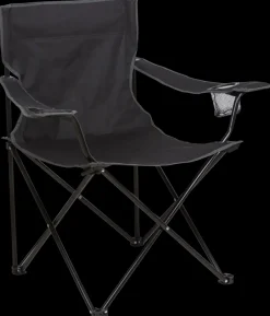 Nakano Festivalstol sort med kopholder| Campingmøbler