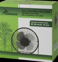 Nakano Ventilator med USB stik| Campingudstyr