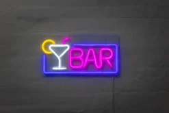 BRIGHT DESIGN Neonskilt Barskilt H. 23 x B. 43 cm| Indendørs Væglamper