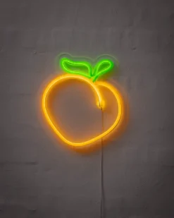 BRIGHT DESIGN Neonskilt Fersken H. 28 x B. 26 cm| Indendørs Væglamper