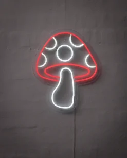 BRIGHT DESIGN Neonskilt Mushroom H. 33 x B. 27 cm| Indendørs Væglamper