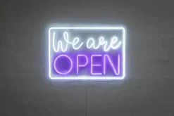 Neonskilt We are OPEN 8.5W| Indendørs Væglamper