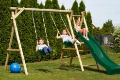 Nordic Play Active Gyngestativ i træ til 2 gynger| Gynger, Legehuse Og Sandkasser