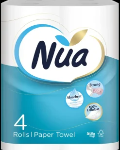 Nua Køkkenrulle 4-pak| Toiletpapir, Køkkenrulle Og Servietter