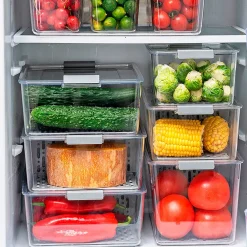 Opbevaringsboks til køleskab med låg - Stor| Øvrige Køkkenartikler|Opbevaringsbokse Og -Kasser