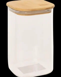 Opbevaringsglas m. trælåg 1,1 liter| Øvrige Køkkenartikler|Opbevaringsbokse Og -Kasser