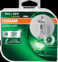 Osram autopære H4 Ultralife 2-pak| Autopærer