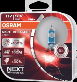 Osram H7 Night Breaker Laser 2-pak| Autopærer
