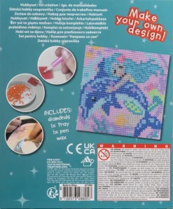 Paint by Diamonds lærred 17 x 17 cm - Pink| Øvrige Hobbyartikler