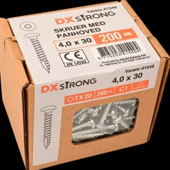 DXstrong Panskrue 4,0 x 30 mm TX20 200 stk.| Skruer