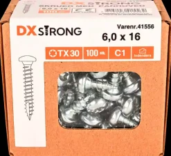 DXstrong Panskrue 6,0 x 16 mm TX30 100 stk.| Skruer