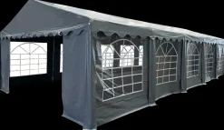 Partytelt PVC 5 x 10 m – grå| Pavilloner, Partytelte Og Tilbehør