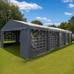 Partytelt PVC 5 x 10 m – grå| Pavilloner, Partytelte Og Tilbehør