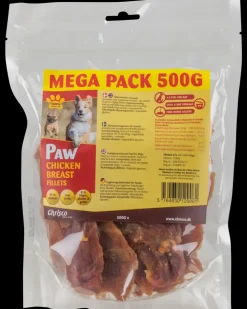 PAW Hundegodbid Breast fillets chicken 500 g| Hundefoder, Kattemad Og Godbidder