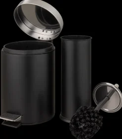 Pedalspand med børste 3L - Sort| Badeværelsesartikler