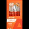 AUREUO Penselsæt til akrylmaling 10 stk. A| Hobbypensler