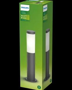 PHILIPS Havelampe E27 Utrecht H.45cm - antracitgrå| Bedlamper