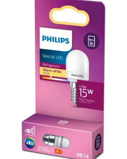 PHILIPS Køleskabspære 1,7W E14| Led-Pærer