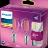 PHILIPS LED-filamentpære 4,3W E14 2-pak| Led-Pærer